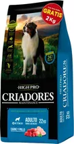 Comida Para Perros Criadores High Pro Adulto  24 Kg 