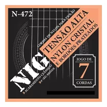 Encordoamento Nig Nylon Violão 7 Cordas Cristal Prateado 