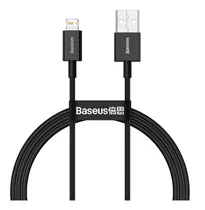 Cabo Usb P/ Lightning Baseus iPhone 2.4a Rápido 1m Cor Preto