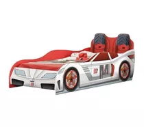 Cama Infantil Fast Car Blanco/rojo - Kidscool