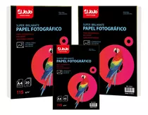 200 Folhas Papel Foto Glossy 115g A4 Prova D´água Premium Cor Branco