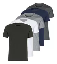 Pack X5 Remera Hombre Lisa Algodón Manga Corta Envió Gratis