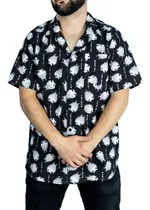 Camisa De Botones Estampada De Anime Totoro