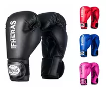 Luva Muay Thai E Boxe Fheras Com Bandagem  Kit Com 16