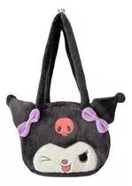 Cartera De Felpa Kuromi Bolso De Mano Negro