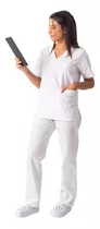 Ambo Uniforme Médico Blanco Arciel Mujer Enfermería
