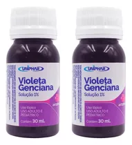 Kit Com 2 Violeta Genciana Solução 1%  30ml Cada Uniphar