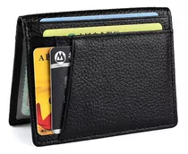 Billetera Wallet Tarjetero Juvenil Cuero Bifold Protección