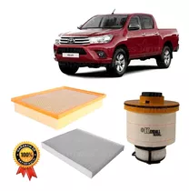 Kit Filtro Aire + Polen + Petróleo Para Toyota Hilux 2016-17