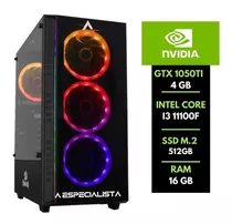 Máquina Gamer I3 11100f Gtx 1050ti 4gb Ssd 512 Gb 16gb Ram