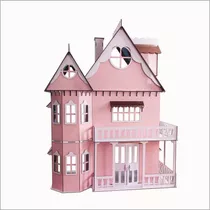 Casa Barbie Casinha De Bonecas Palácio E Moveis Pintura P-p