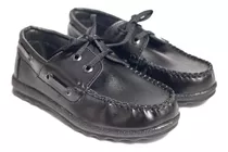 Zapato Colegial Nautico Varon  Del 27 Al 33 Con Cordones