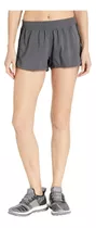 Shorts Para Mujer 3 Franja Lateral Gris M