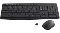 Kit Combo Teclado Mouse Logitech Mk235 Com Ç Abnt2 Sem Fio Wifi Funciona Android Celular Tablet Smartphone Frete Gratis