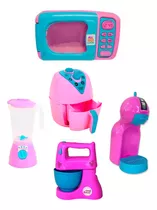 Kit Infantil Microndas Air Frayer Batedeira Cafeteira Liquid