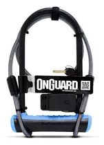Candado Bici U-lock On Guard Neon C/ Piola Y Soporte 230 Cm Color Azul