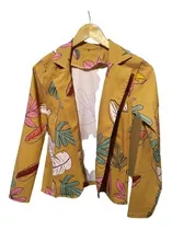 Blazer Estampado Bengalina C/ Solapa Dama Moda 2023 Mujer