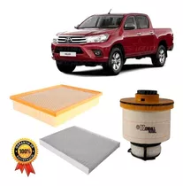 Kit Filtro Aire + Polen + Petróleo Para Toyota Hilux 2016-17