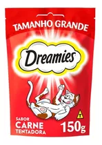 Petisco Dreamies Para Gatos Adultos Sabor Carne Tentadora 150g