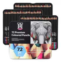 Set 72 Lapices Colores Premium Arte Profesional Caja Metal