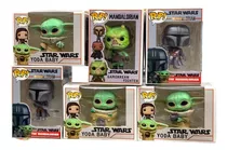 Set 6 Figuras Tipo Funko Pop Mandalorian Baby Yoda Star Wars