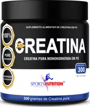 Creatina 100% Pura Monohidratada 300g - Fórmula Exclusiva Com Matéria Prima Importada. (100 Doses)