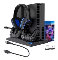 Base De Carga Vertical Enfriadora Para Mandos Ps4 Slim Y Pro