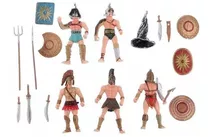 6 Lindas Miniaturas - Gladiador - Soldado Romano - Guerreiro