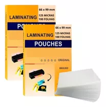 200un Plástico Para Plastificação Pouch Cpf Sus 66x99 125mic