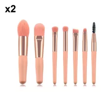 Set Brochas Maquillaje 8 Piezas Pincel Sombra Contorno Ojos