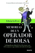 Libro Memorias De Un Operador De Bolsa Por Edwin Lefevre Dhl