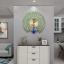 Reloj De Pared Grande De Estilo Lujoso, Estilo Pavo Real, D