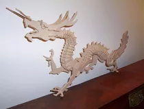 Dragão Chinês Mdf Quebra Cabeça 3d Puzzle