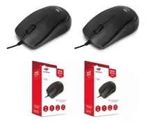 Kit 2 Un Mouse Usb Ms-26bk Preto Cabo Extenso 1.95m C3 Tech