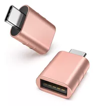 Adaptadores Usb-c A Usb3 - Rosa Dorado - Pack De 2u.