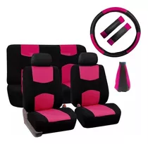 Set 12pcs Cubre Asiento Ecocuero Volante Cinturón Palanca