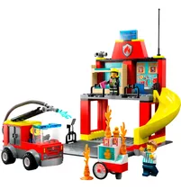 Blocos De Montar Lego Caminhão E Corpo De Bombeiros 60375