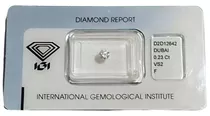 Fino Diamante 100% Natural Certificado Igl Brillante Vs2