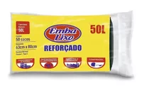 Saco Para Lixo Embalixo Prof Reforçado 50lts Com 50 Sacos Cor Liso