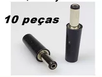 Plug P4 Macho Para Fonte Notebook  5.5mm  1.90mm  Kit 10 Pçs