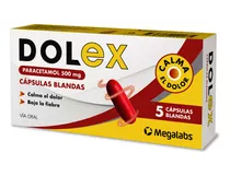 Dolex® 500 Mg X 5 Cápsulas Blandas | AnaLGésico Paracetamol