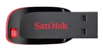 Pendrive Sandisk Cruzer Blade 8gb 2.0 Preto/vermelho