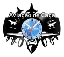 Relógio Disco De Vinil Diversos Aviação De Caça Vdi-236