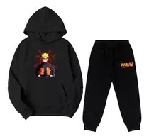 Conjunto Anime Naruto Infantil Blusa De Frio E Calça Moletom