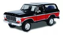 Ford Bronco 1978 Con Camper Motormax 1/24 Negro / Rojo