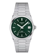 Tissot Prx Powermatic 80 35mm Watch With Green Dial And Ss 