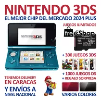 Nintendo 3ds + Chip + 300 Juegos + Freeshop + Chip 2024 Full