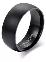 Anillo Negro Titanio Titanium Acabado Mate 8 Mm - Proactiva