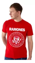 Remera Roja - Los Ramones Logo - Manga Corta Unisex - Rock