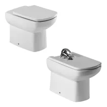 Combo Roca Dama Senso Inodoro Corto + Bidet 1 O 3 Agujeros